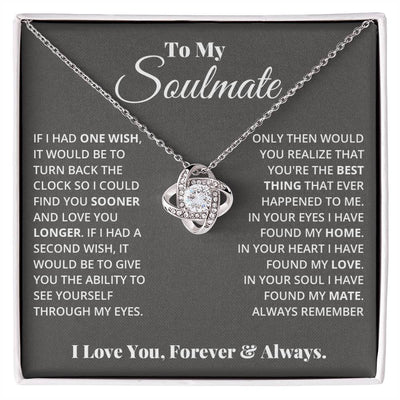 To My Soulmate - Love Knot Necklace
